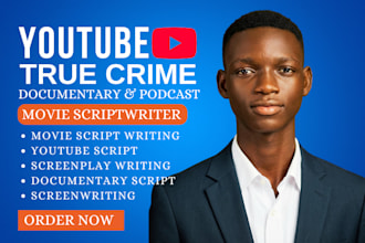 research true crime documentary script youtube movie podcast video scriptwriter