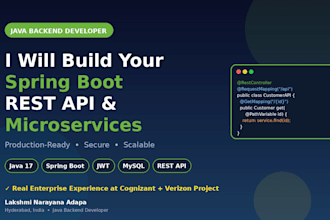 build java spring boot rest API and microservices backend
