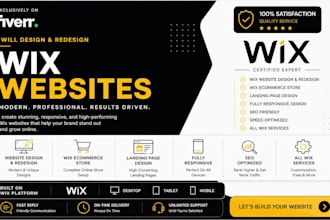 redesign wix website design wix site wix ecommerce store design wix seo