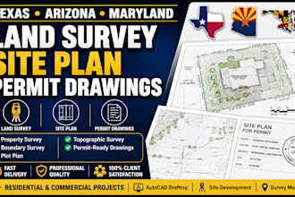 texas arizona maryland land survey site plan permits drawings