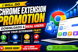 do chrome extension promotion, browser extension downloads and users