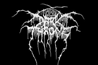 design a dark throne metal logo for you