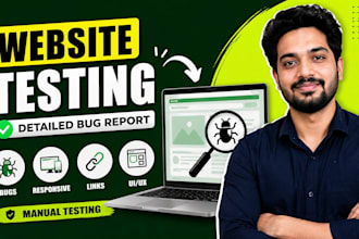 test your website and provide a detailed bug report