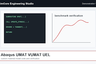 develop abaqus umat vumat or uel subroutines for custom models