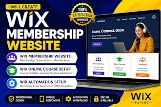 create wix membership website wix online course wix automation setup wix crm