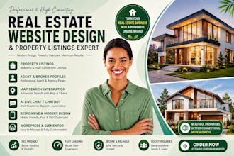 design a modern real estate website with idx mls property listings