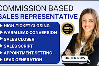 be commission based high ticket sales closer b2b sales rep appointment setter