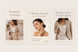 design aesthetic pinterest pins in canva