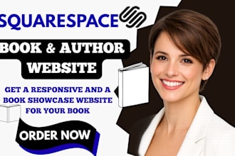 build modern squarespace author website for writers, novelists, and publishers