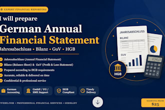 prepare german annual financial statement jahresabschluss bilanz guv hgb