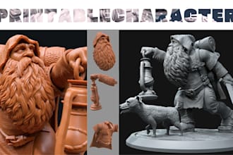 sculpt 3d character modeling printable model dnd action figure for 3d printing