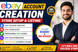 do ebay account creation ebay store setup ebay listing ebay setup
