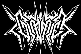 design an aggressive thrash metal logo for your band
