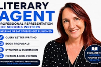 be your literary agent for book publishing, query letters and authors