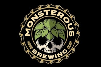 make craft brewery logo with esoteric gothic occult themes