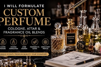 formulate custom perfume, cologne, attar and fragrance oil blends