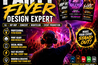 design party flyer dj hiphop event concert nightclub flyer