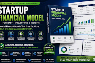 create a startup financial model with forecast and projections