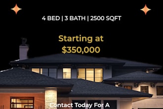design professional editable canva real estate templates