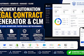 do document automation website legal contract generator legal tech clm website