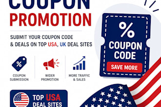 do coupon code submission, submit coupon on top 10 popular USA, UK sites