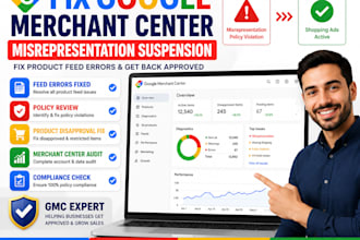 fix google merchant center misrepresentation suspension, fix product feed error