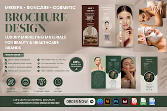 design promotional brochure for medspa medical home care skincare cosmetics spa