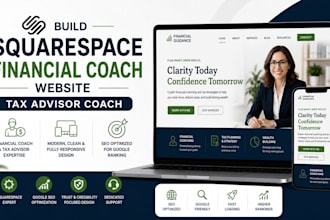 build squarespace financial coach website tax advisor coach google seo service