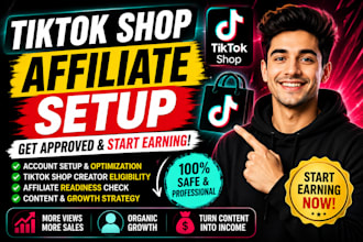 set up tiktok shop creator affiliate account