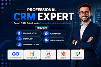 setup connecteam gohighlevel crm redtail zapier integration fieldpulse automatio