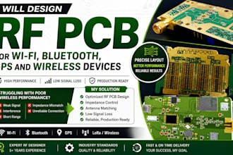 design  rf pcb wifi bluetooth gps and wireless devices