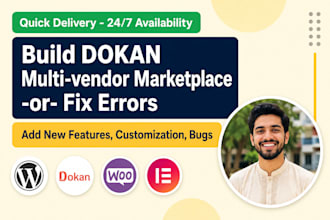 create dokan multivendor marketplace website with custom vendor dashboard setup
