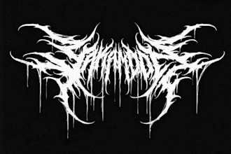 design a dark and authentic black metal logo