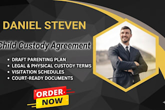 draft a child custody agreement and parenting plan as a family lawyer