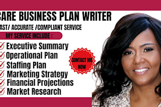 write startup business plan for independent living, assisted living for maryland