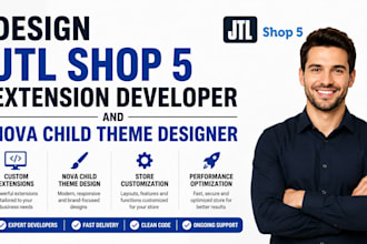 design jtl shop 5 extension developer and nova child theme designer