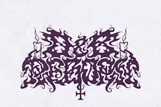 design a heavy and atmospheric doom metal logo for your band