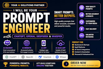 be your prompt engineer with ai chatgpt, open ai, deepseek and whisper