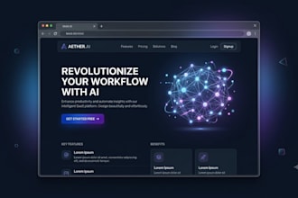 design an ai saas landing page