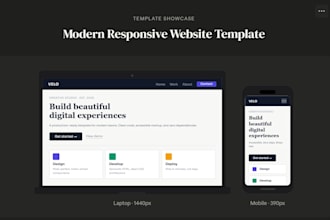 create a modern, responsive and professional website template