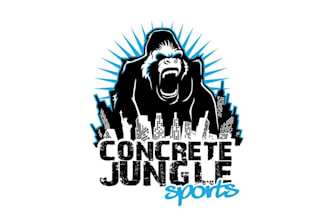 design a captivating urban logo for concrete jungle sports