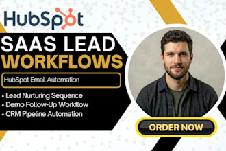setup hubspot saas leads email automation workflows