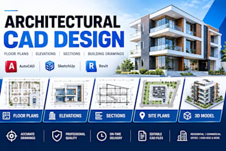 design architectural cad plans floor plans elevations sections building drawings