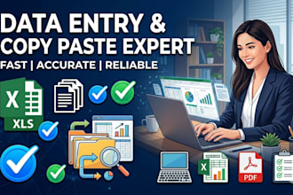 do fast and accurate data entry and copy paste work