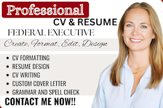 format, edit, letterhead, senior executive resume CV writing service cover page