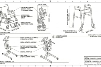 design healthcare mobility and patient transfer products design, patient walkers