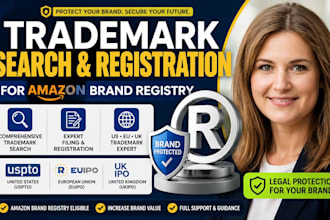 do trademark search and registration for amazon brand registry uspto euipo ukipo