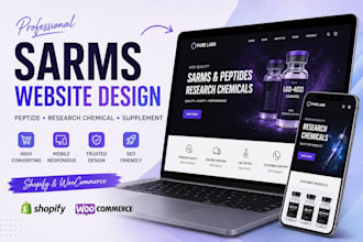 design a professional sarms, peptide, and research chemical website