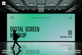 create 3d motion graphic for led screen led wall, TV show concert show