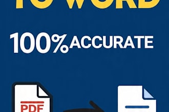 convert PDF to word docx with perfect formatting in 12 hours